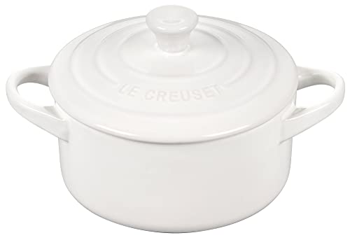 le-creuset-stoneware-set-of-4-mini-cocottes-with-cookbook-8-oz-each-white image 6