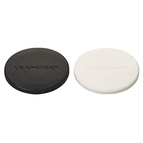 le-creuset-set-of-2-mill-caps-black-and-white image 2