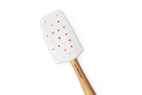 le-creuset-mon-coeur-collection-silicone-craft-medium-spatula-white-with-hearts image 4
