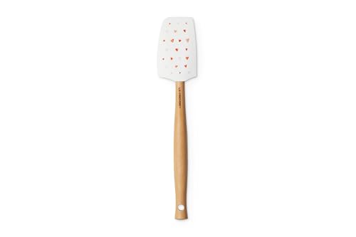 le-creuset-mon-coeur-collection-silicone-craft-medium-spatula-white-with-hearts image 6