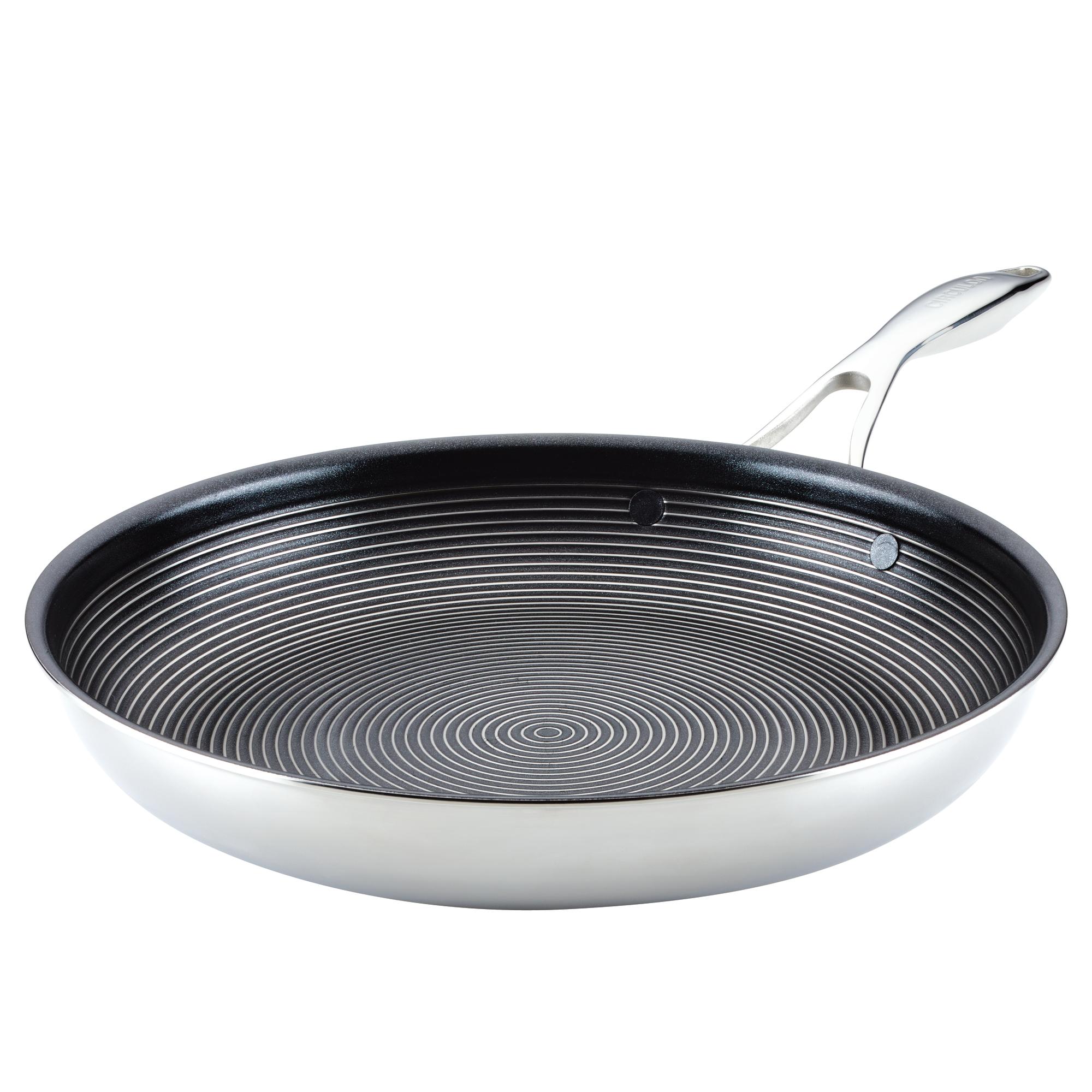 circulon-12-5-inch-steelshield-open-frying-pan-tri-ply-stainless-steel-nonstick- image 1