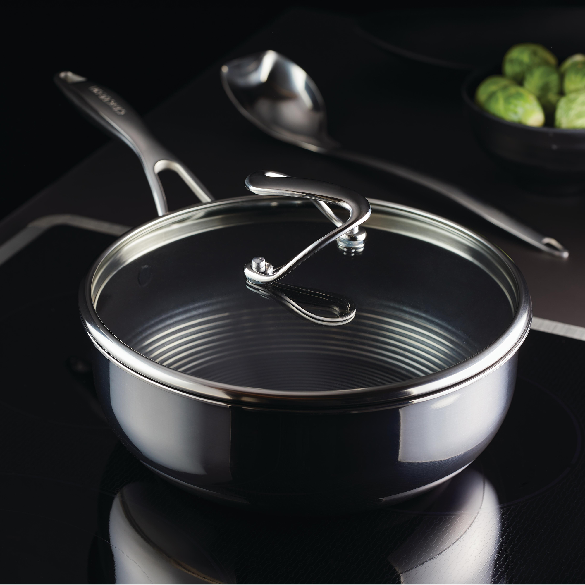 circulon-3-5-quart-steelshield-tri-ply-clad-nonstick-covered-chef-pan-with-spoon image 2
