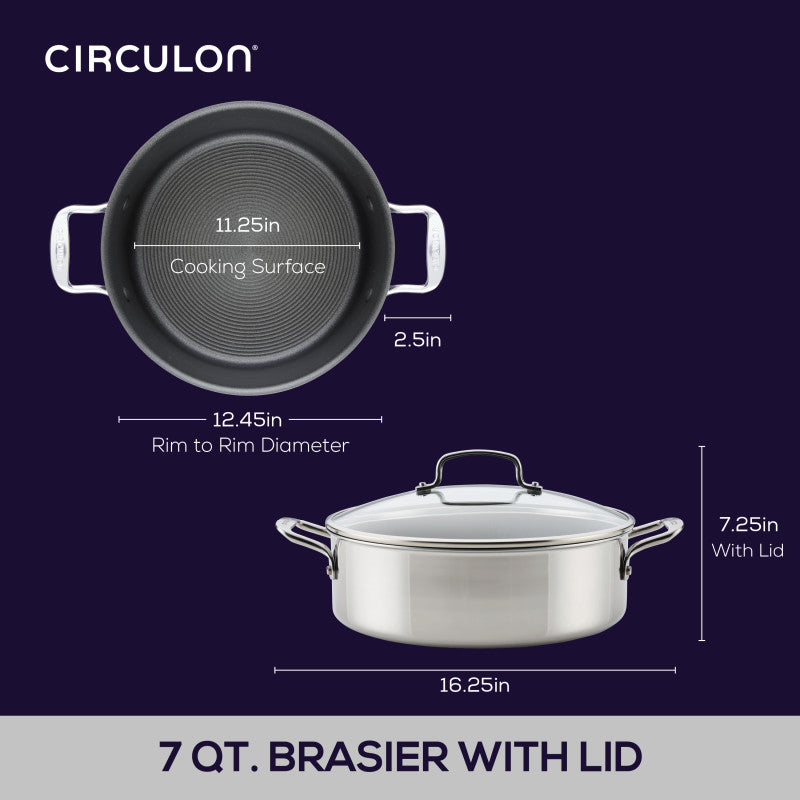 circulon-scratchdefense-c1-7-quart-nonstick-braiser-with-lid image 3