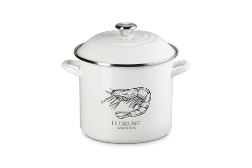 le-creuset-enamel-on-steel-traditional-shrimp-stockpot-10-qt-white image 7