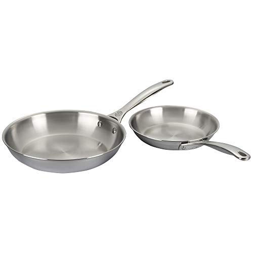 le-creuset-tri-ply-stainless-steel-2-piece-fry-pan-set-8-inch-10-inch-fry-pans image 5