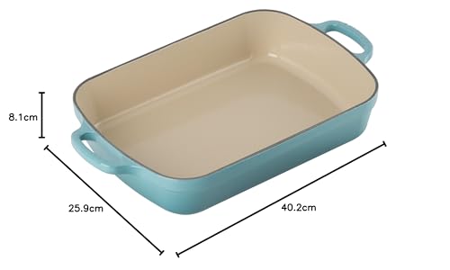 le-creuset-enameled-cast-iron-signature-rectangular-roaster-5-25-qt-meringue image 8