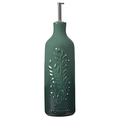 le-creuset-olive-branch-collection-stoneware-oil-cruet-9-inch-artichaut image 4