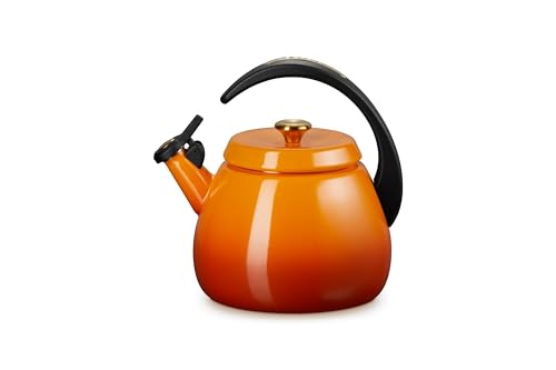 le-creuset-enamel-on-steel-cloche-kettle-2-2-qt-persimmon-with-gold-accents image 8