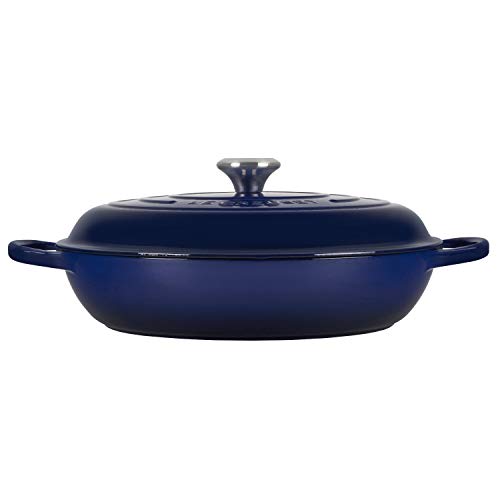 le-creuset-enameled-cast-iron-signature-braiser-5-qt-indigo image 5