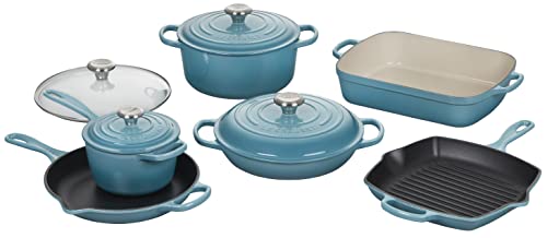 le-creuset-signature-enameled-cast-iron-cookware-set-10-piece-white image 8