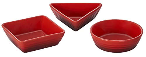 le-creuset-stoneware-tapas-dishes-set-of-3-cerise image 6