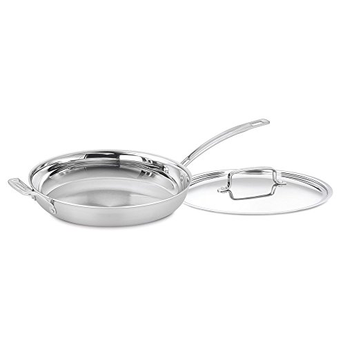 cuisinart-mcp22-30hcn-multiclad-pro-triple-ply-12-inch-skillet-with-cover-and-he image 2