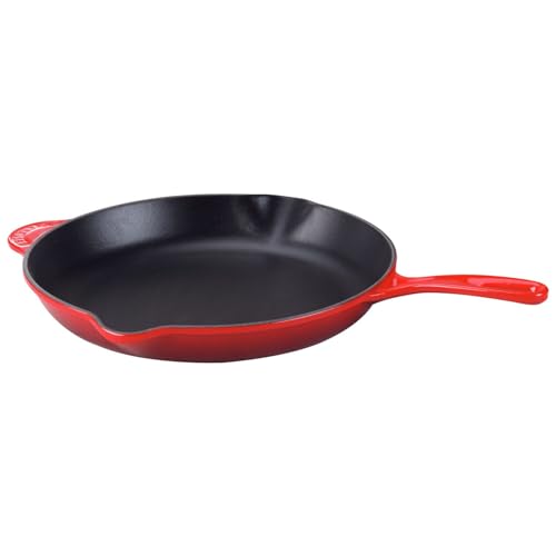 le-creuset-enameled-cast-iron-11-75-inch-skillet-with-iron-handle-cassis image 7
