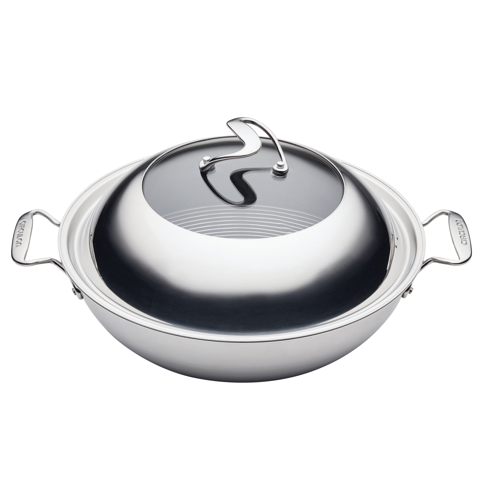 circulon-steelshield-wok-with-glass-lid-and-side-handles image 2