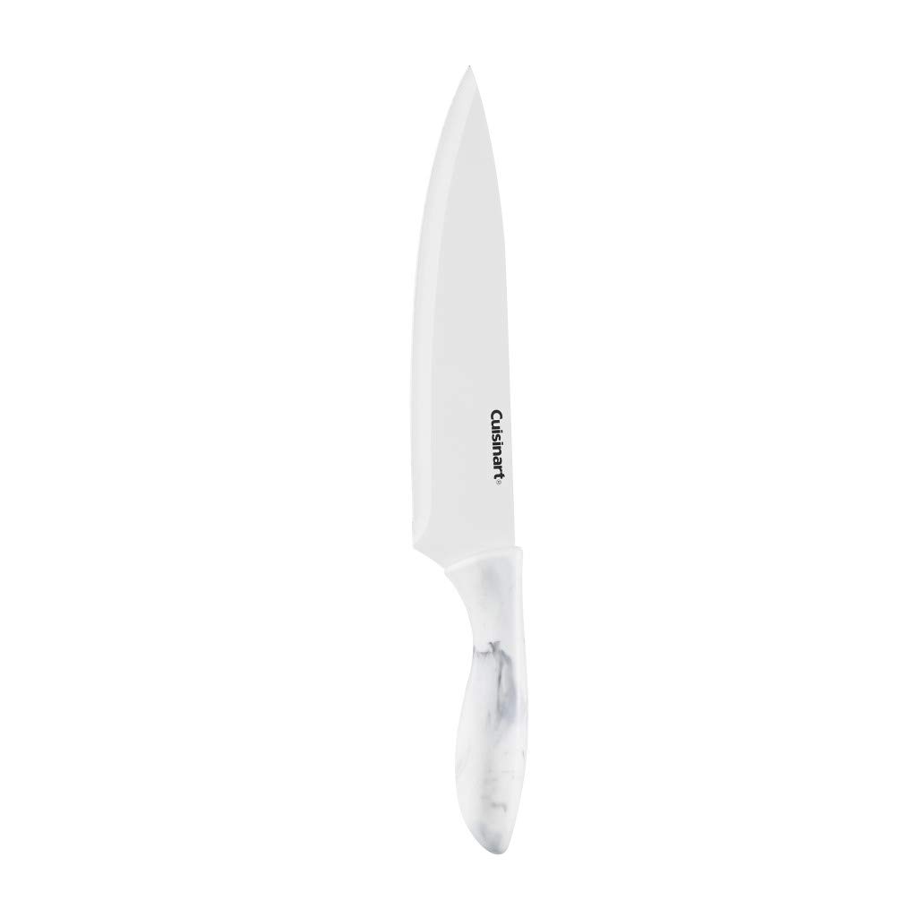 cuisinart-advantage-7-piece-faux-marble-cutting-board-knife-set-white-black image 3