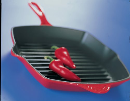 le-creuset-enameled-cast-iron-10-1-4-inch-square-skillet-grill-cerise image 6