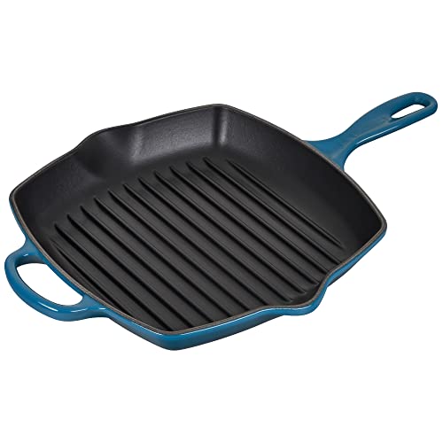 le-creuset-signature-enameled-cast-iron-square-skillet-grill-10-25-licorice image 5
