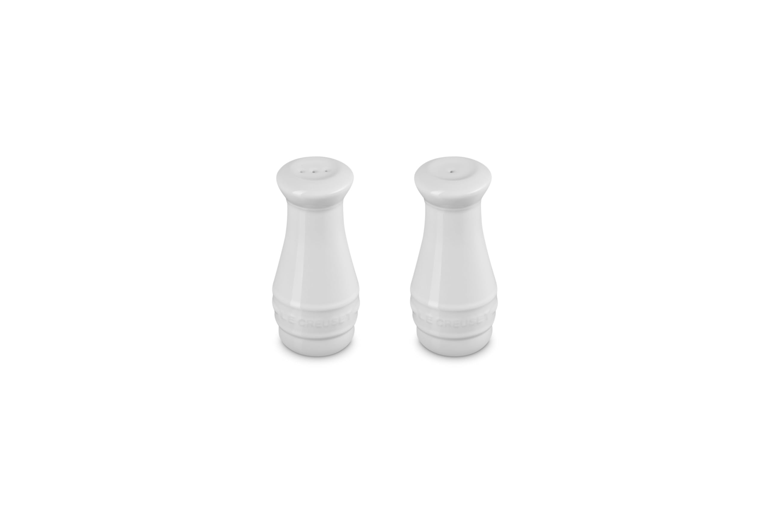 le-creuset-salt-and-pepper-shaker-set-of-2-white image 2