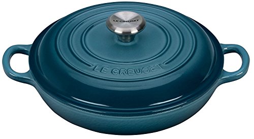 le-creuset-ls2532-3016ss-signature-enameled-cast-iron-round-braiser image 3