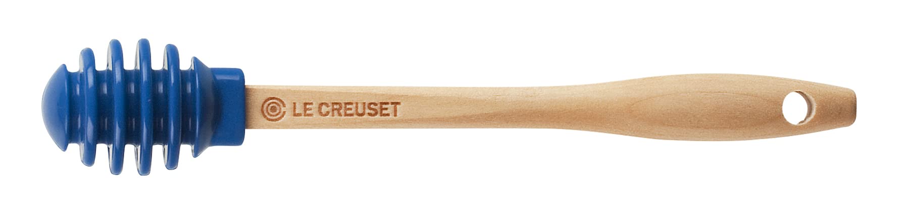 le-creuset-silicone-honey-dipper-with-wood-handle-6-5-inch-white image 5