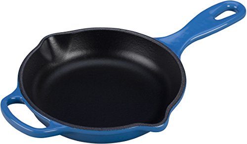le-creuset-signature-enameled-cast-iron-skillet-6-33-in-iron-handle-marseille image 2