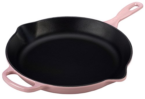 le-creuset-signature-cast-iron-handle-skillet-11-3-4-hibiscus image 4