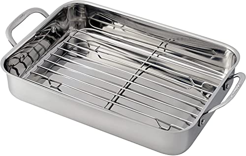 cuisinart-chef-s-classic-14-inch-lasagna-pan-with-stainless-steel-roasting-rack image 6