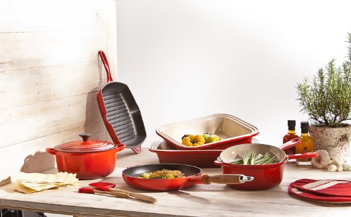 le-creuset-enameled-cast-iron-10-1-4-inch-square-skillet-grill-cerise image 8