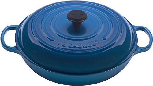 le-creuset-enameled-cast-iron-signature-braiser-5-qt-marseille image 2