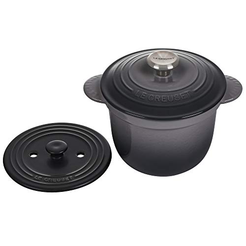 le-creuset-enameled-cast-iron-rice-pot-with-lid-stoneware-insert-2-25-qt-oyster image 8