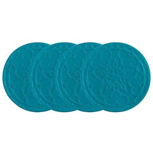 le-creuset-silicone-french-coasters-set-of-4-4-inch-white image 8