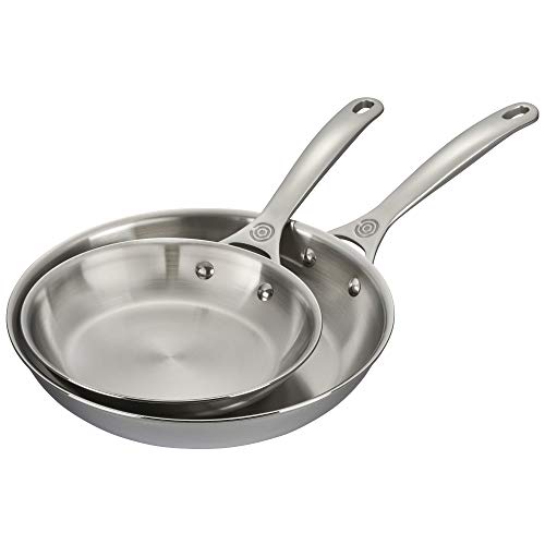 le-creuset-tri-ply-stainless-steel-2-piece-fry-pan-set-8-inch-10-inch-fry-pans image 4