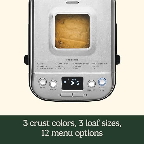 cuisinart-cbk-110-bread-maker-2-lb-12-menu-options-stainless-steel image 8