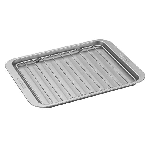 cuisinart-chef-s-classic-8-5-x-11-5-non-stick-toaster-oven-broiling-pan-with-rac image 2