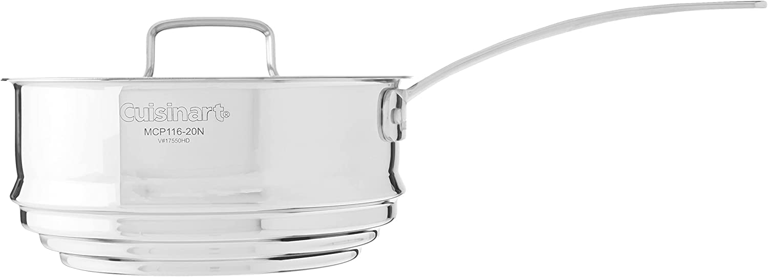 cuisinart-multiclad-pro-20cm-stainless-skillet-with-universal-steamer image 8