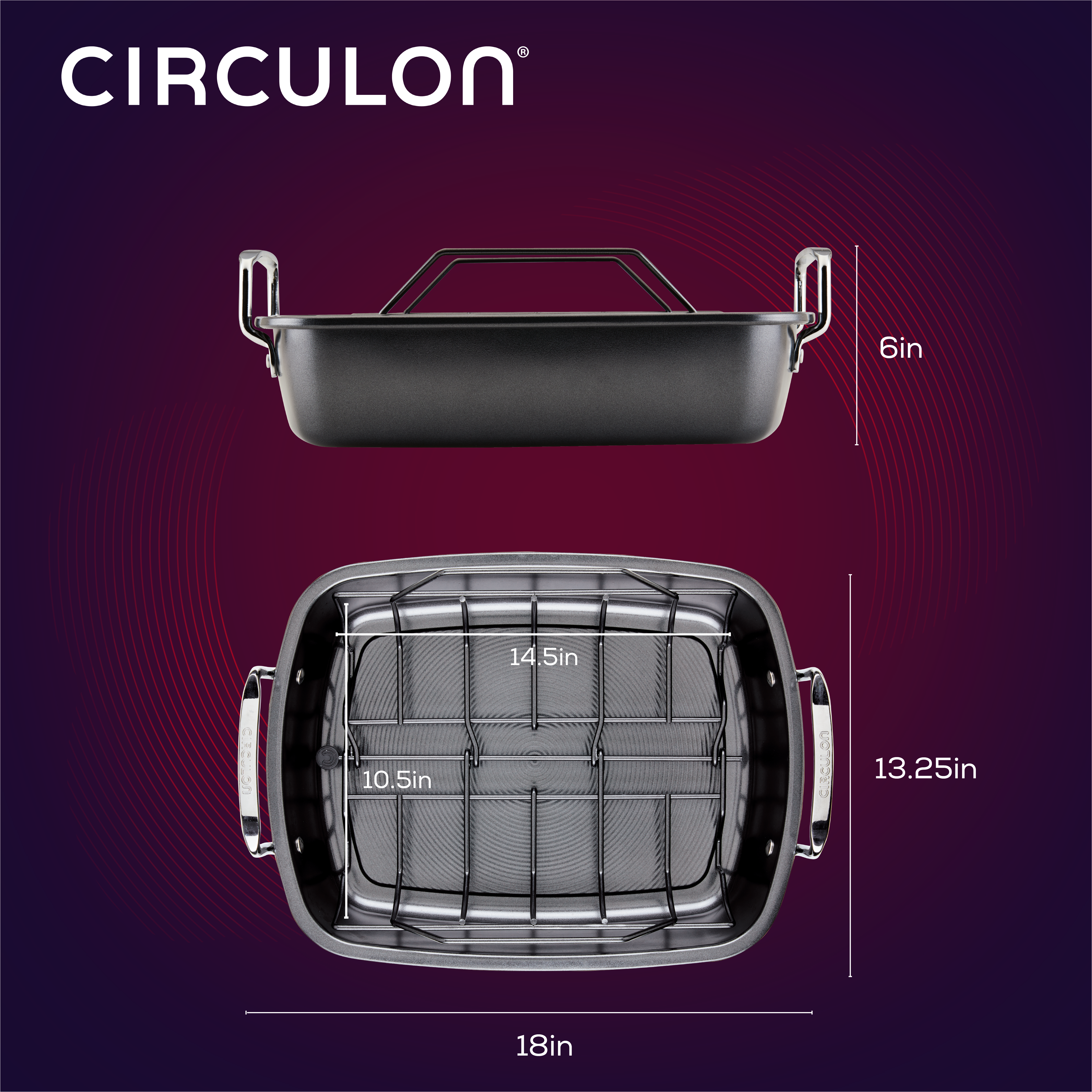 circulon-nonstick-roasting-pan-with-easy-serve-rack image 6