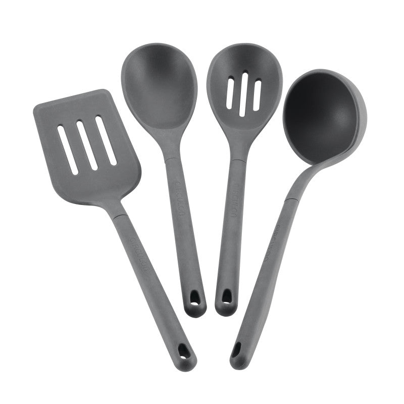 circulon-4-piece-silicone-tools-set-with-ladle-spoon-slotted-spoon-turner image 1