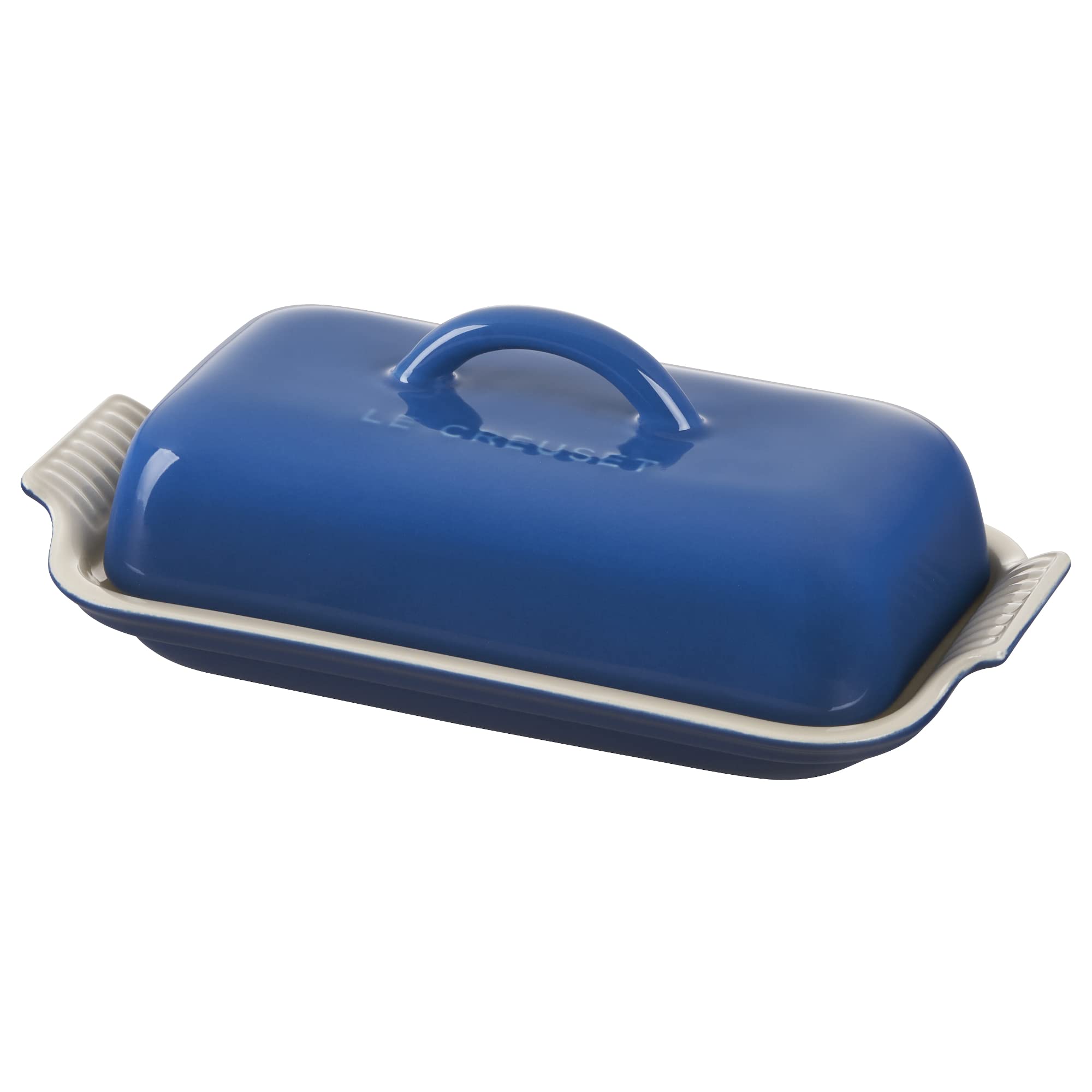 le-creuset-stoneware-heritage-butter-dish-white image 8