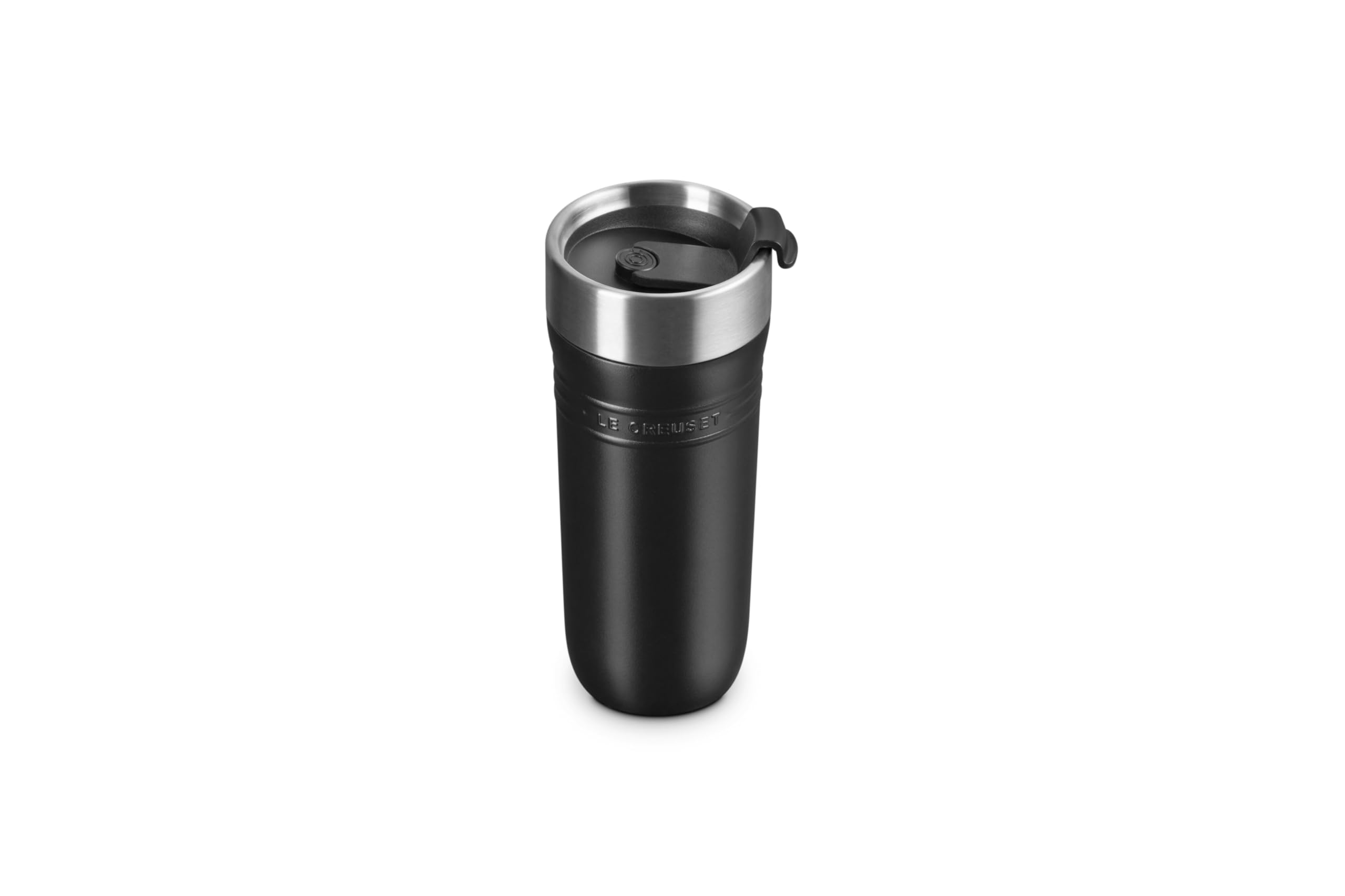 le-creuset-on-the-go-stainless-steel-travel-mug-12-oz-licorice image 1