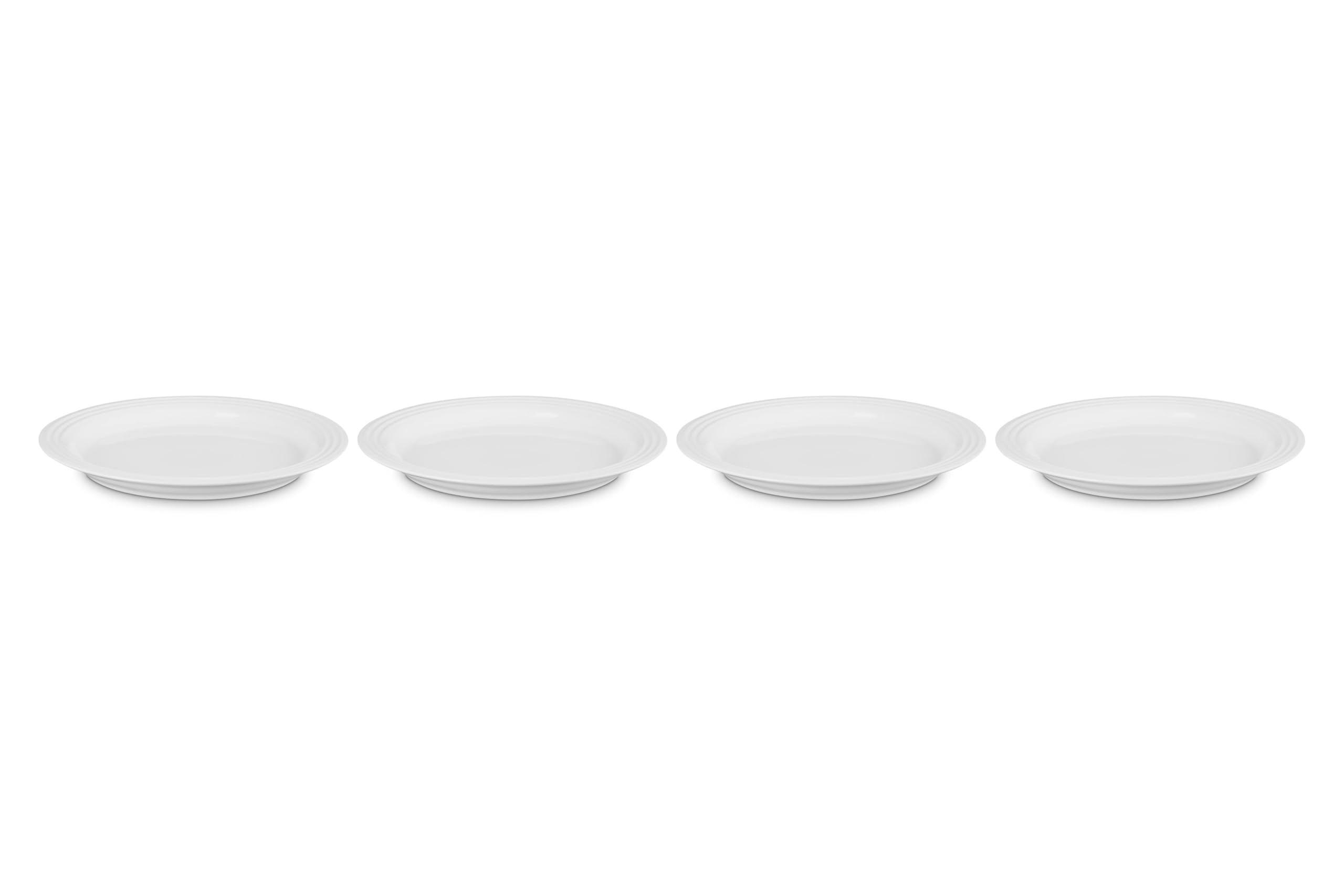 le-creuset-stoneware-dinner-plates-set-of-4-10-5-in-white image 2