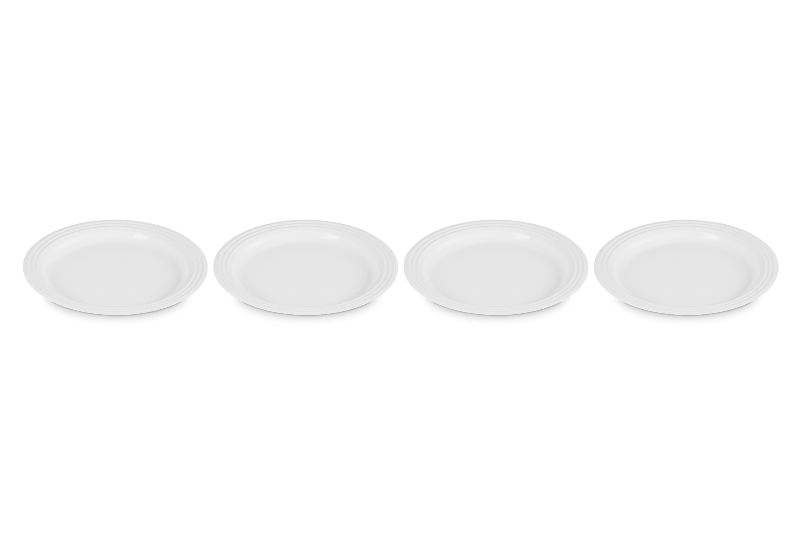 le-creuset-stoneware-dinner-plates-set-of-4-10-5-in-white image 1