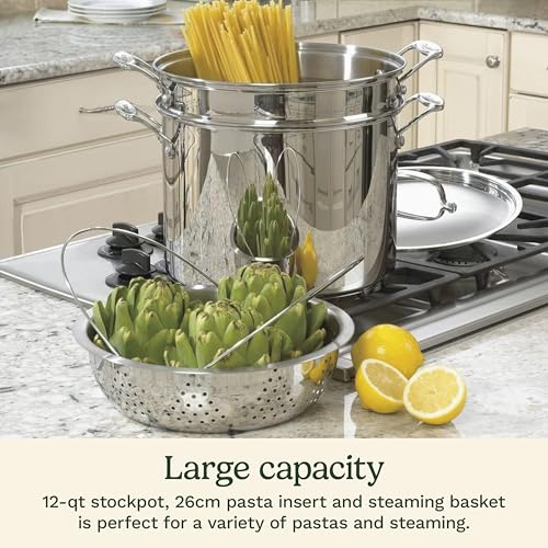 cuisinart-chef-s-classic-12-quart-stainless-steel-pasta-steamer-set-4-piece-77-4 image 8