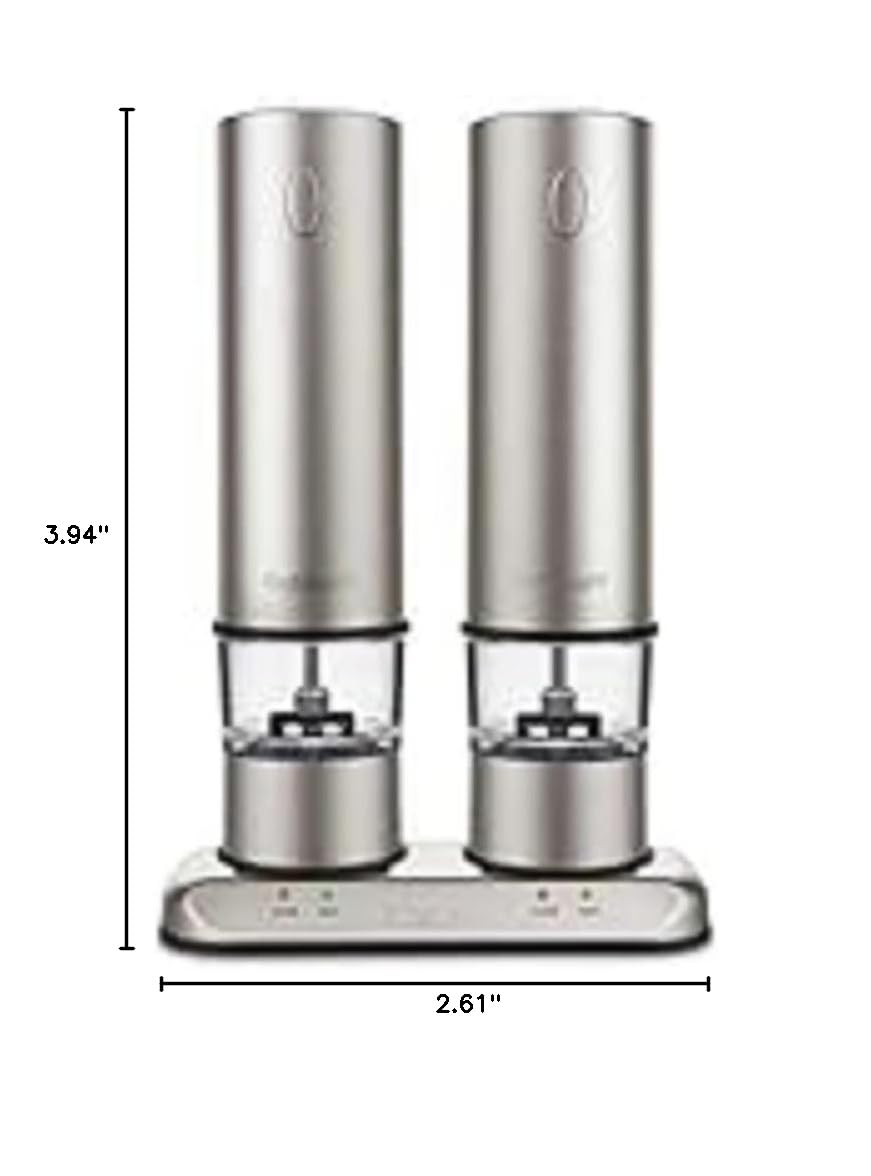 cuisinart-sp-4-rechargeable-electric-salt-and-pepper-mill-set-brushed-stainless- image 2