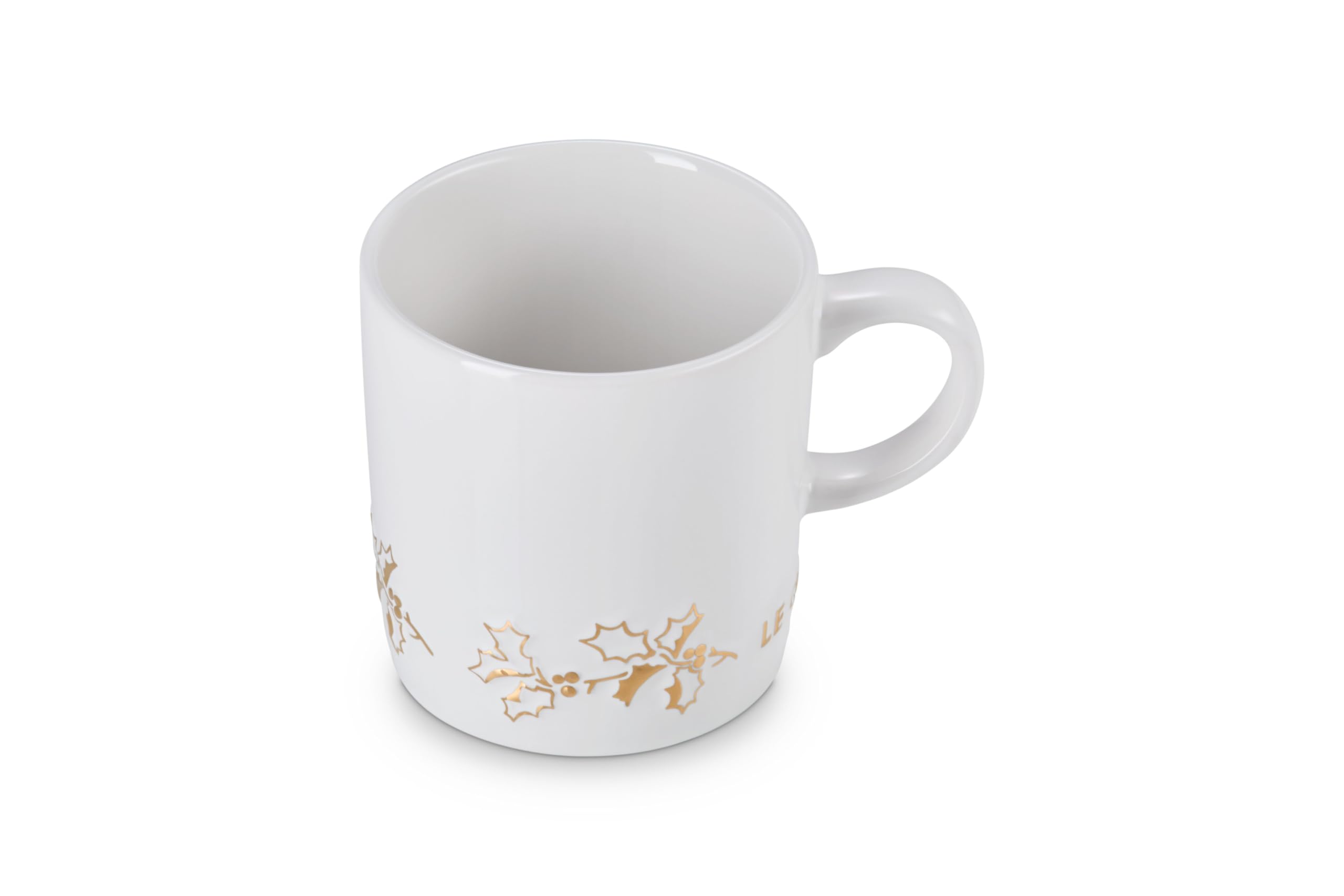 le-creuset-stoneware-holly-collection-london-mug-12-oz-cerise-with-gold-applique image 7