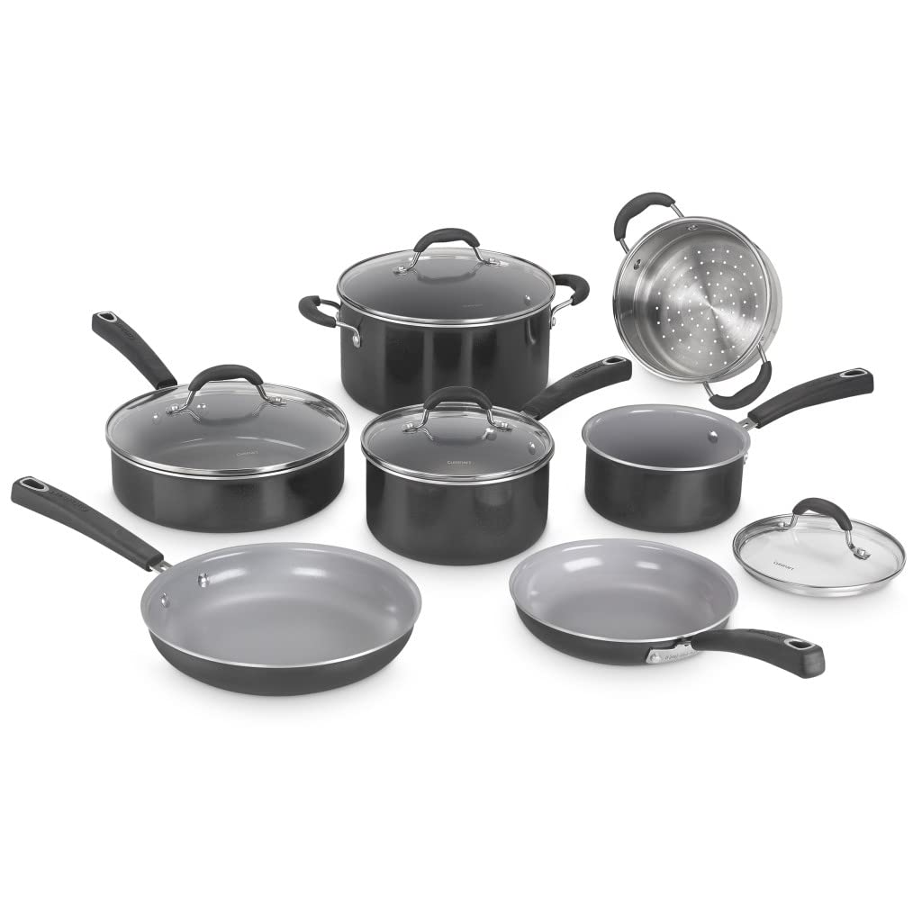 cuisinart-11-piece-ceramica-xt-nonstick-cookware-set-black-54c-11bk image 1