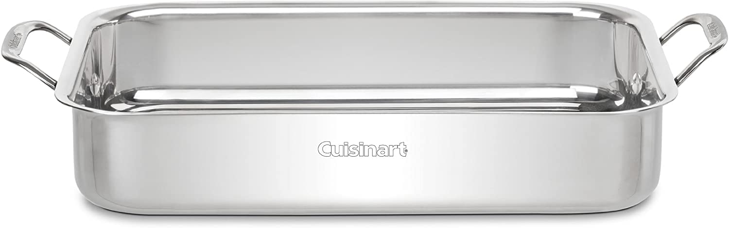 cuisinart-chef-s-classic-14-inch-lasagna-pan-with-stainless-steel-roasting-rack image 3