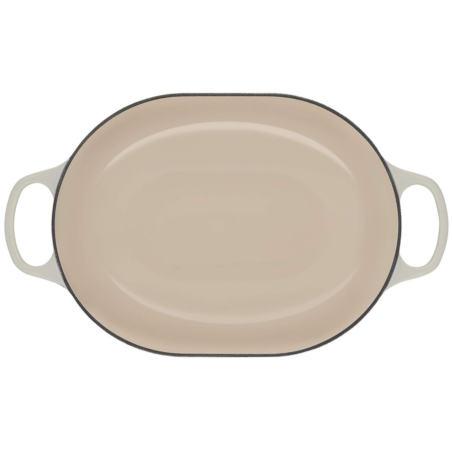le-creuset-enameled-cast-iron-signature-oval-casserole-with-lid-3-75-qt-meringue image 4