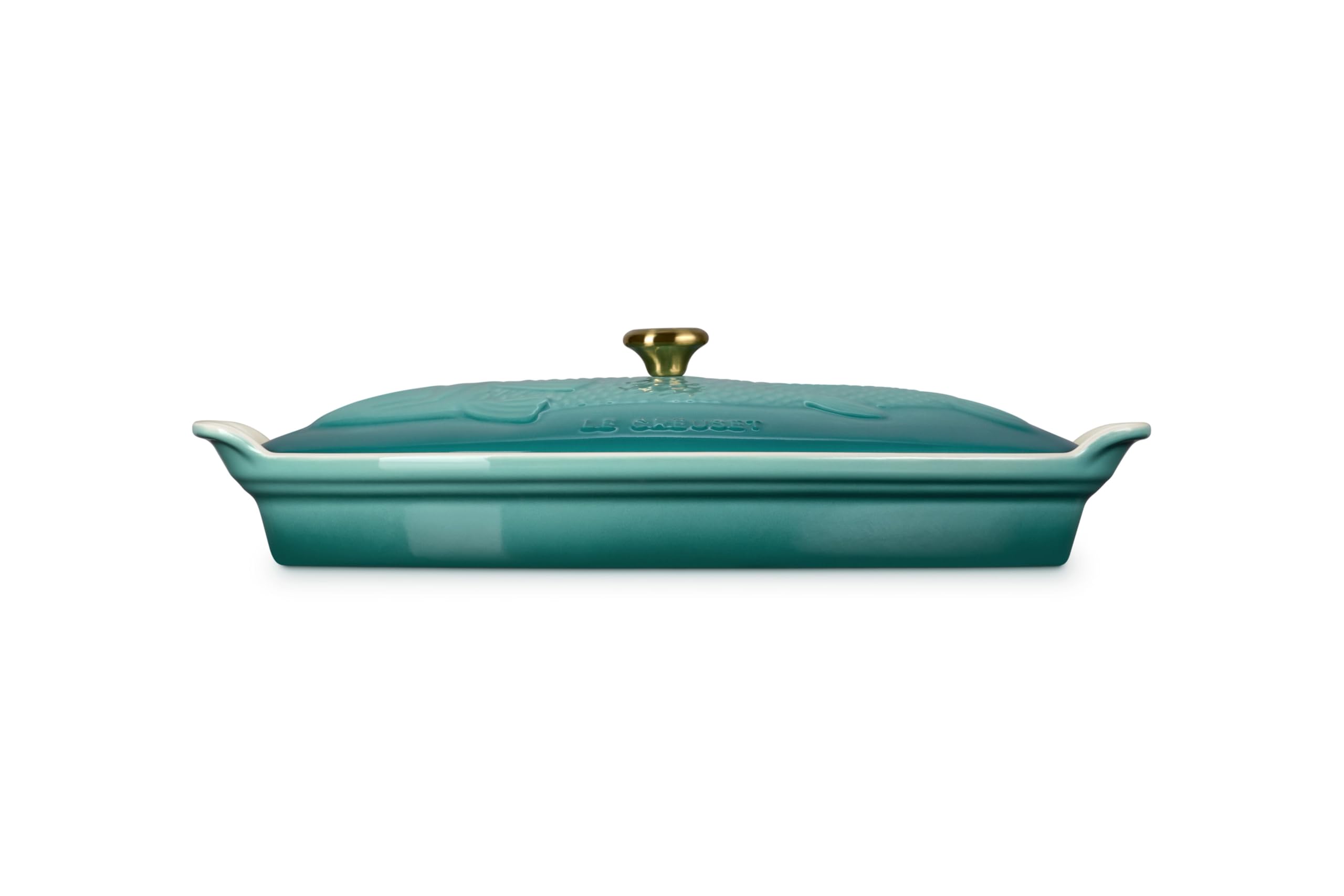 le-creuset-stoneware-heritage-fish-baker-1-7-qt-riviera image 4