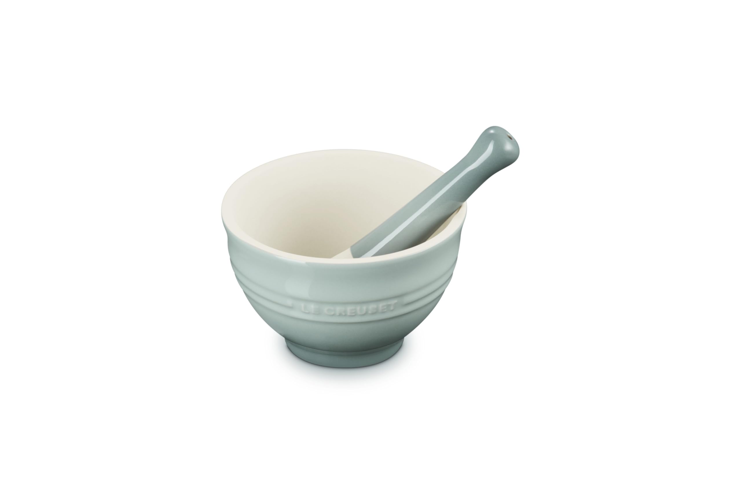 le-creuset-stoneware-mortar-pestle-10-oz-sea-salt image 2