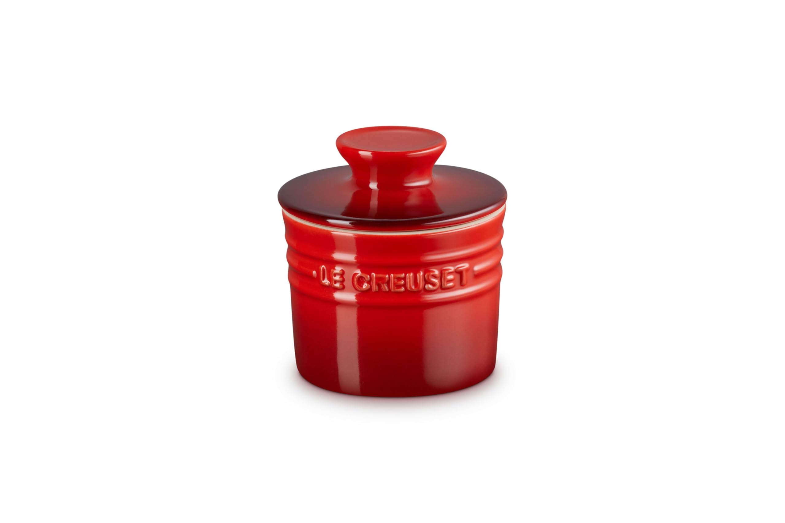 le-creuset-stoneware-butter-crock-6-oz-cerise image 1